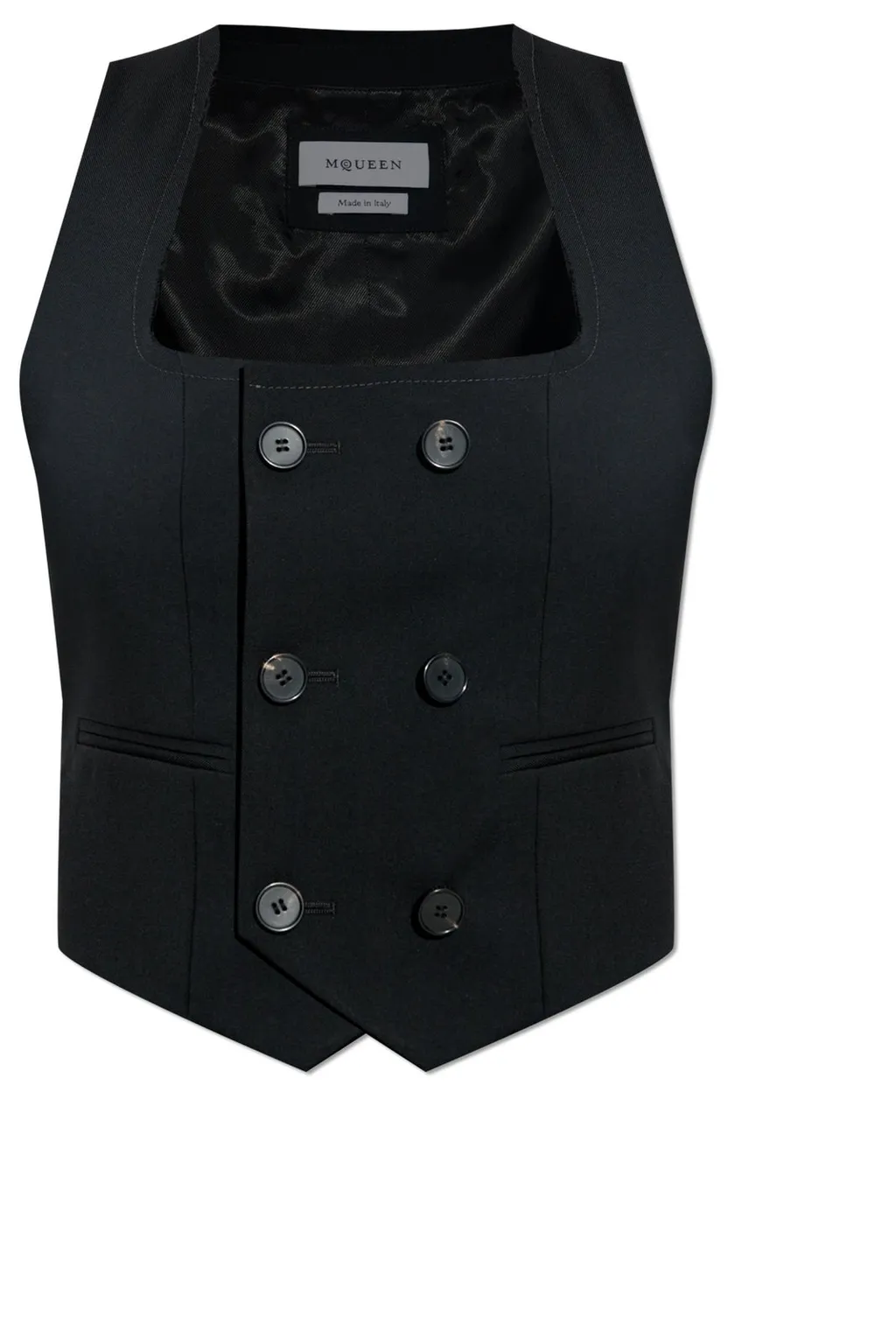 Double Breasted Square-Neck Vest