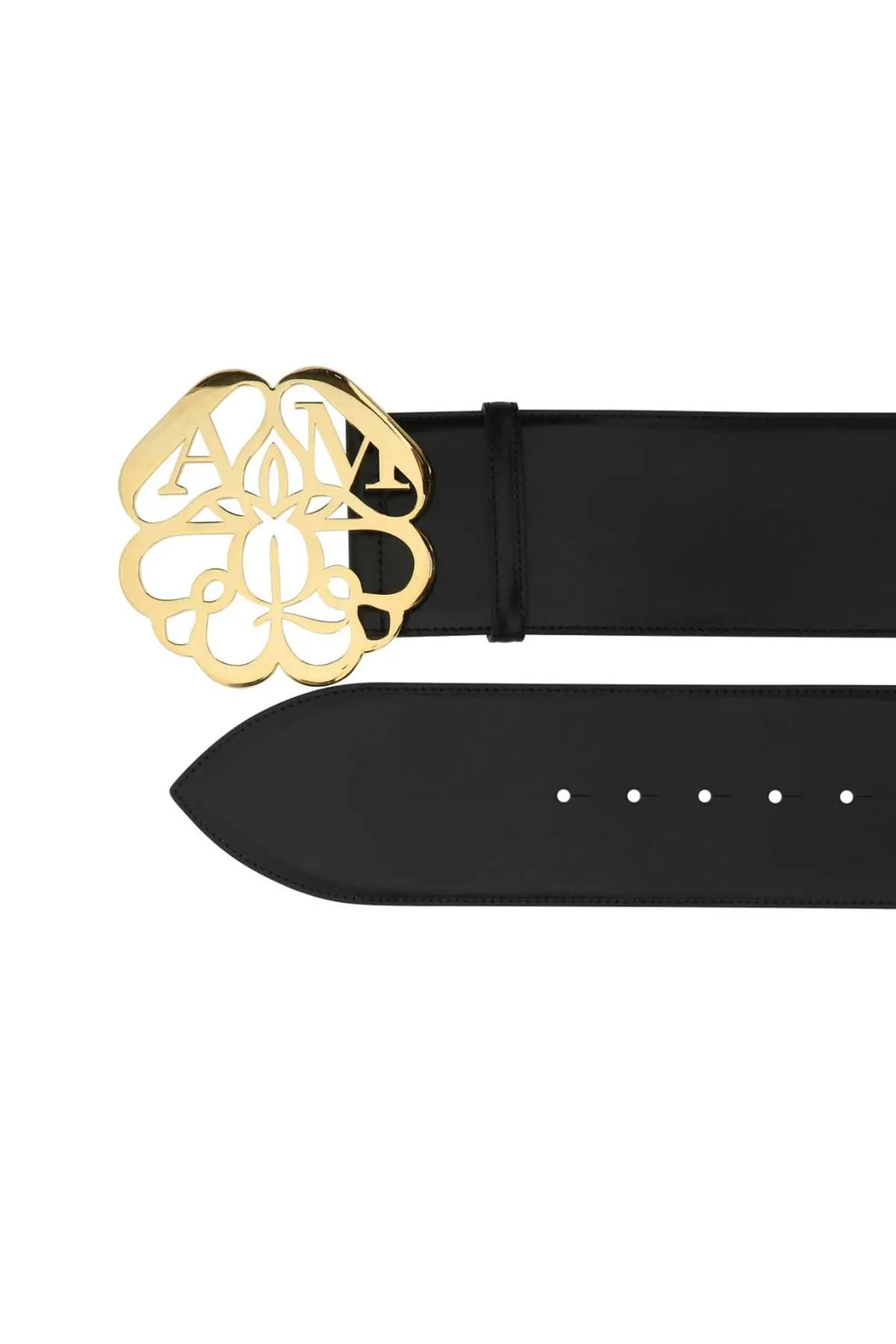 Flower Logo Plaque Buckle Belt