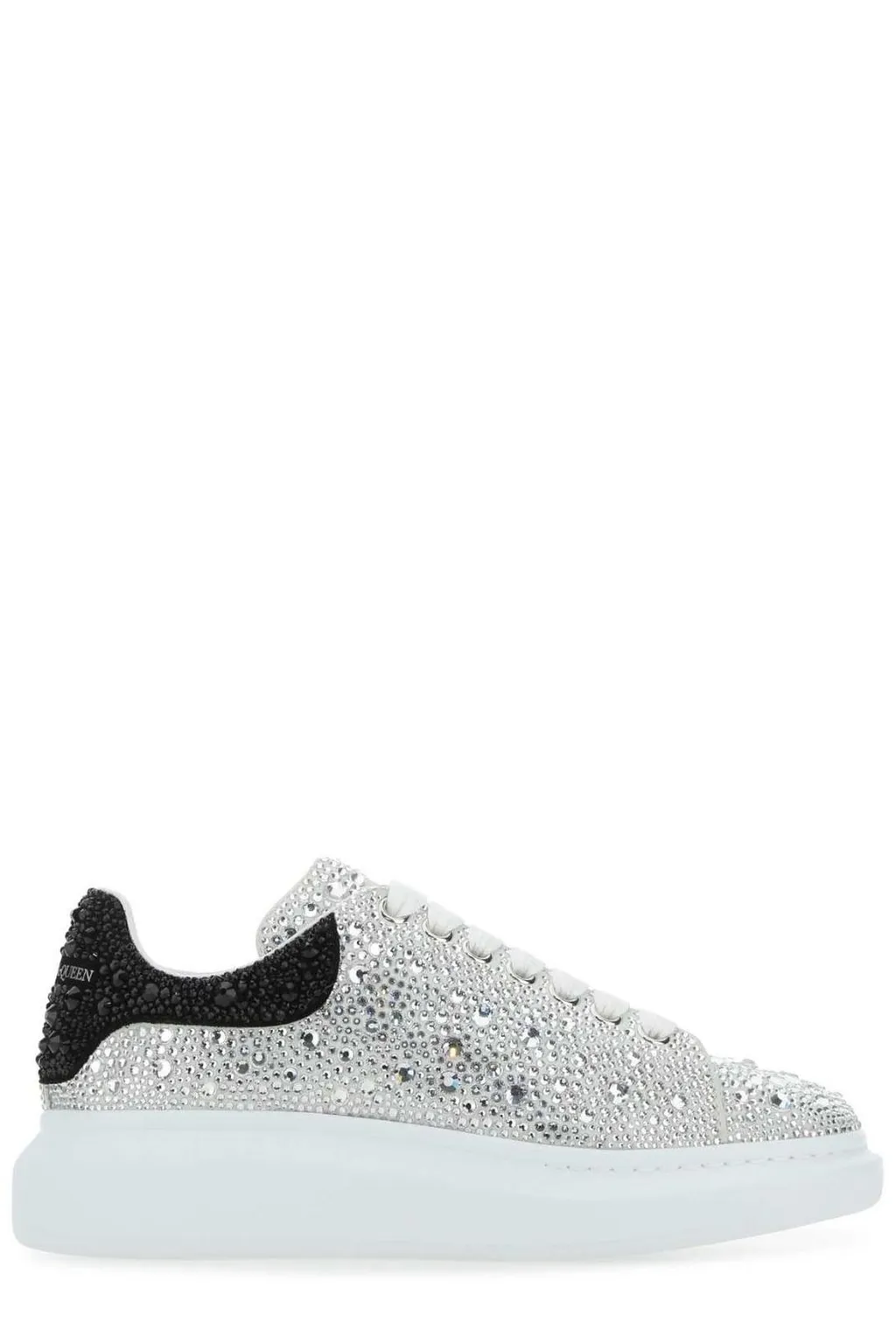 Oversized Embellished Lace-Up Sneakers