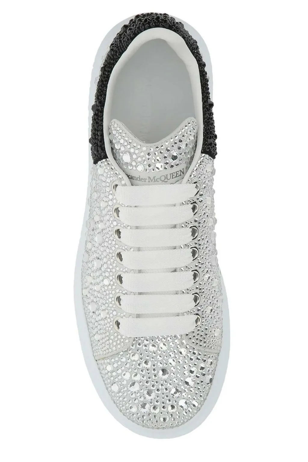 Oversized Embellished Lace-Up Sneakers