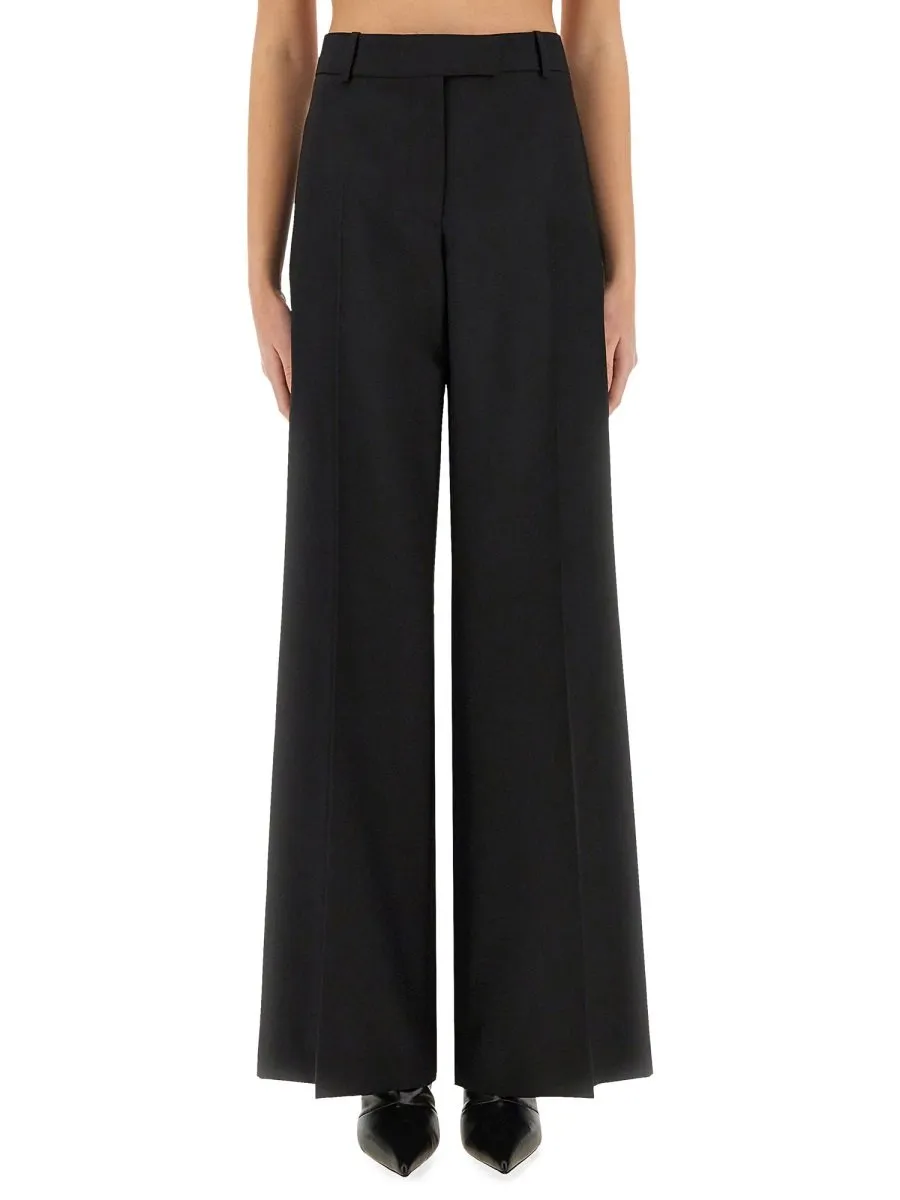 Wide-Leg Side Stripe Trousers
