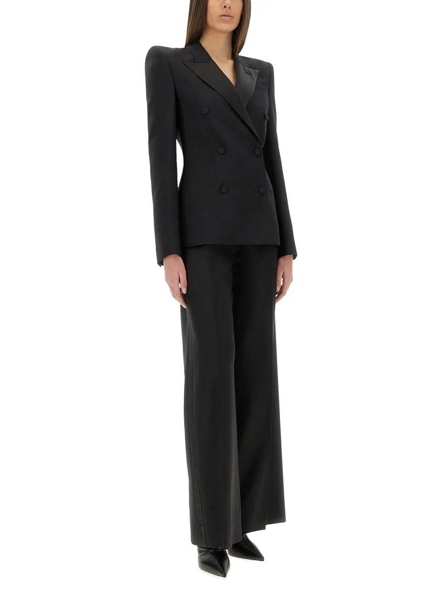 Wide-Leg Side Stripe Trousers