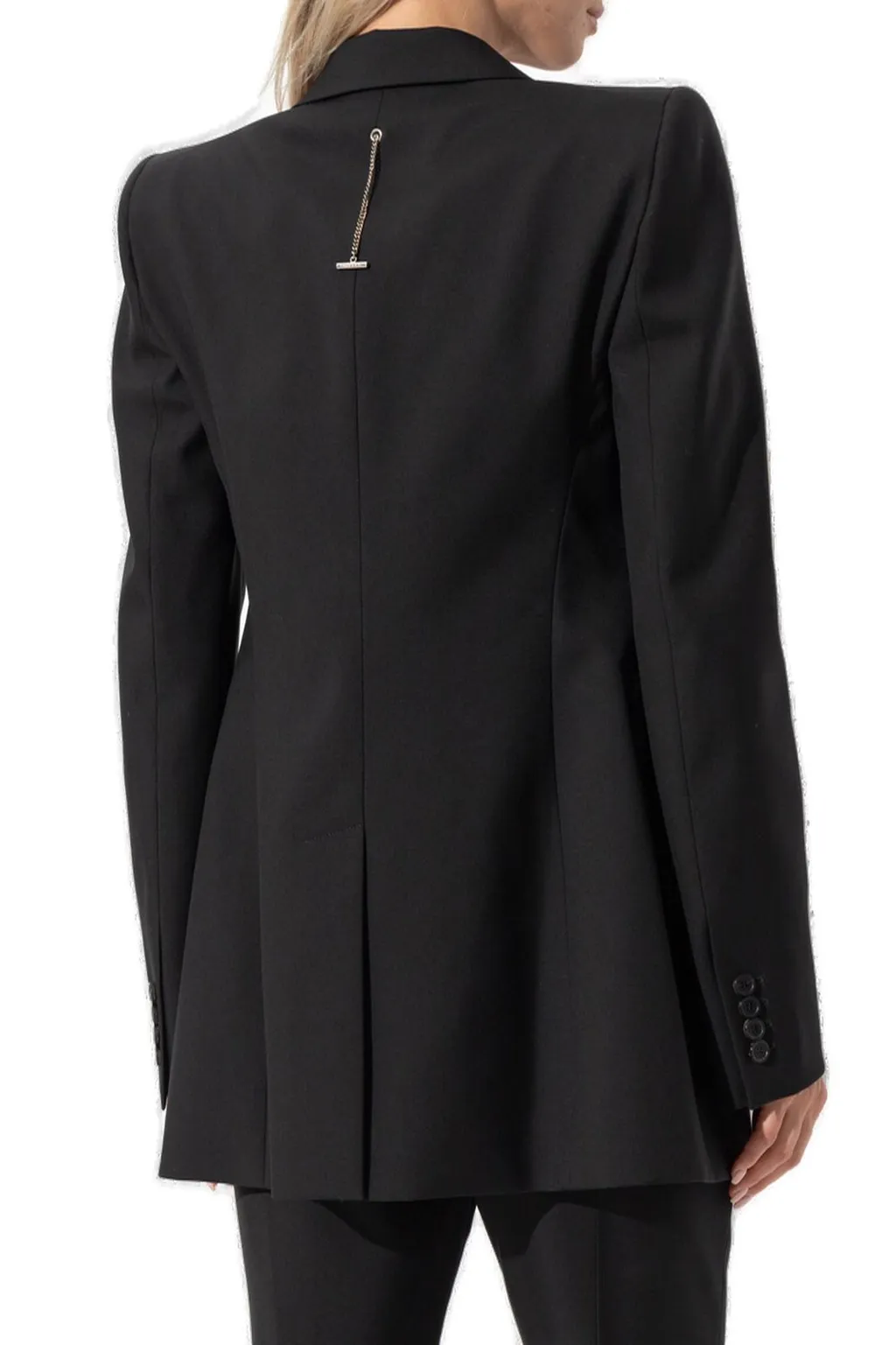 Stacked Shoulder Single-Breasted Jacket