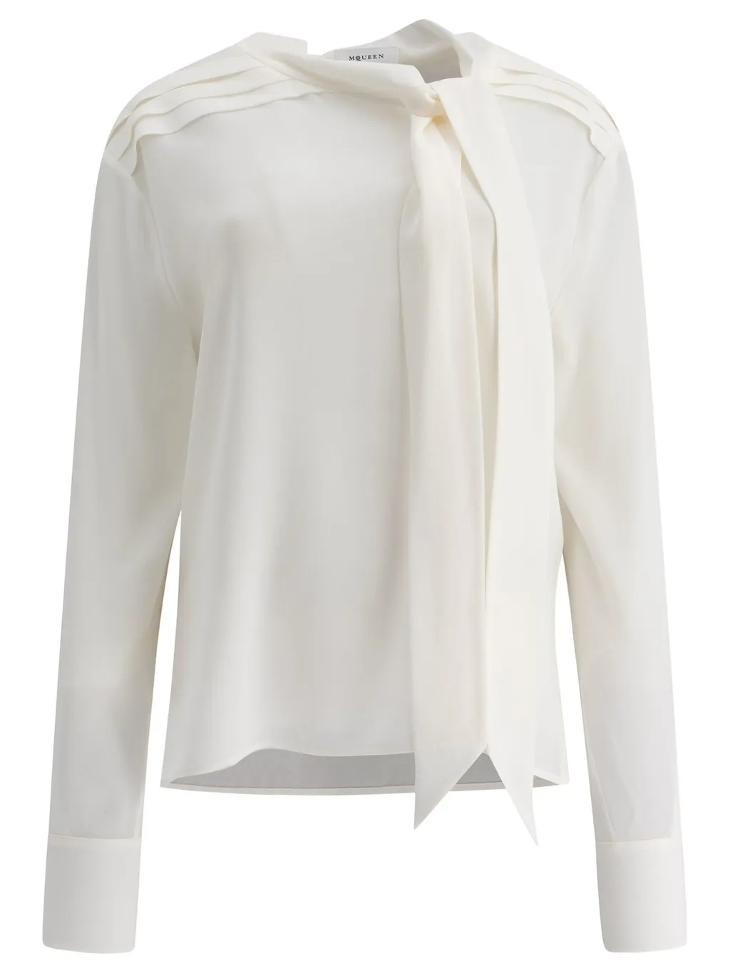 Scarf Detailed Georgette Shirt