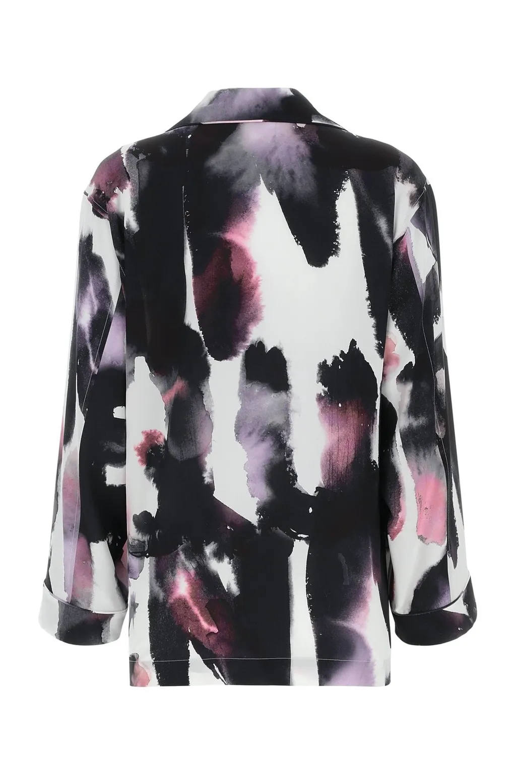 Abstract Print Button-Up Shirt