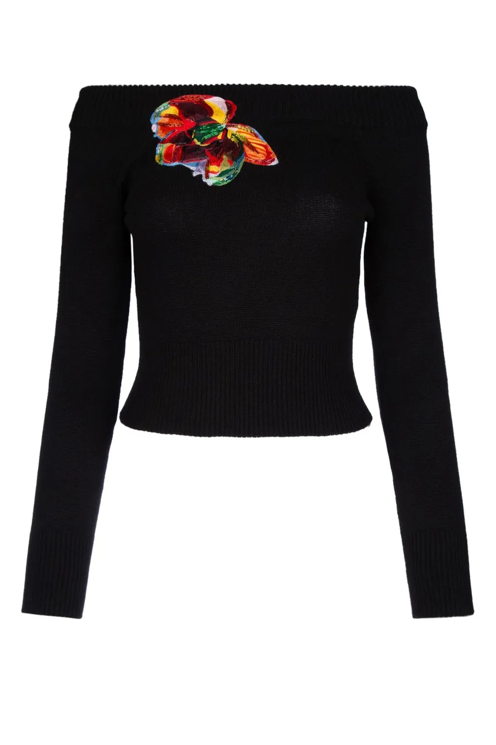 Off-Shoulder Knit Sweater