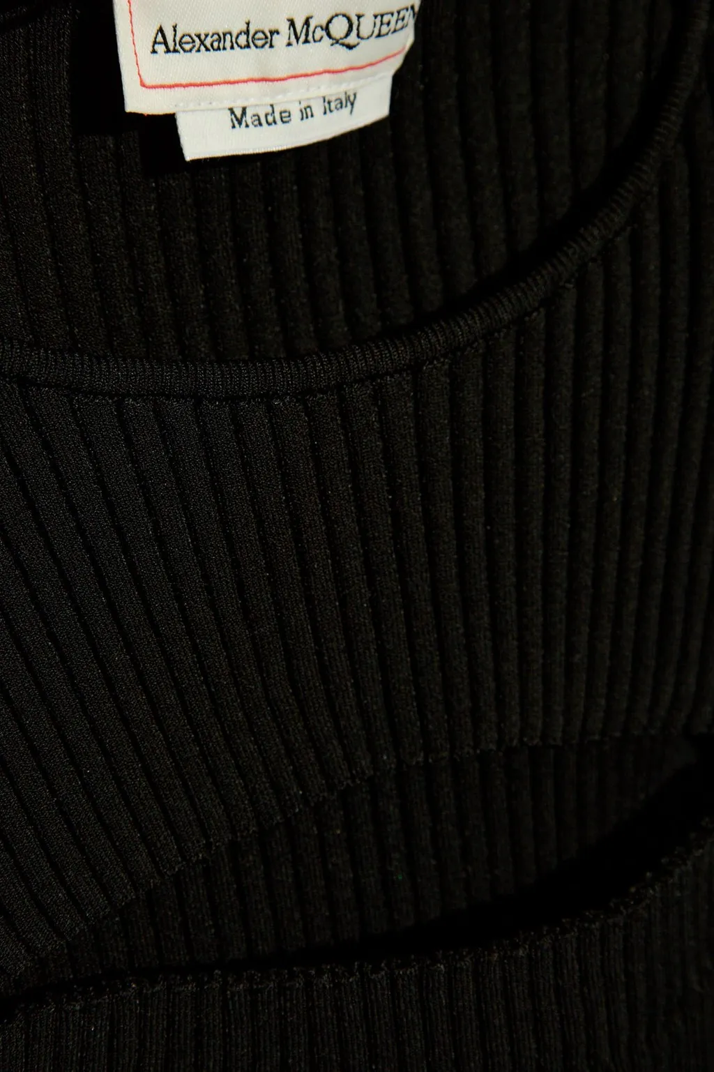 Ribbed-Knit Cut-Out Top