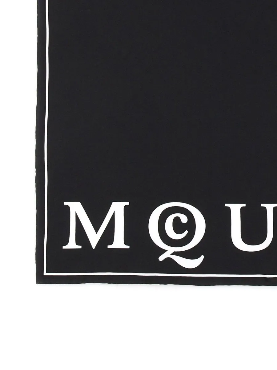 Logo-Printed Finished Edge Scarf