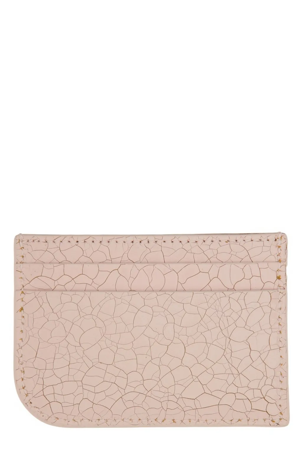 Cracked-Effect Logo Plaque Cardholder