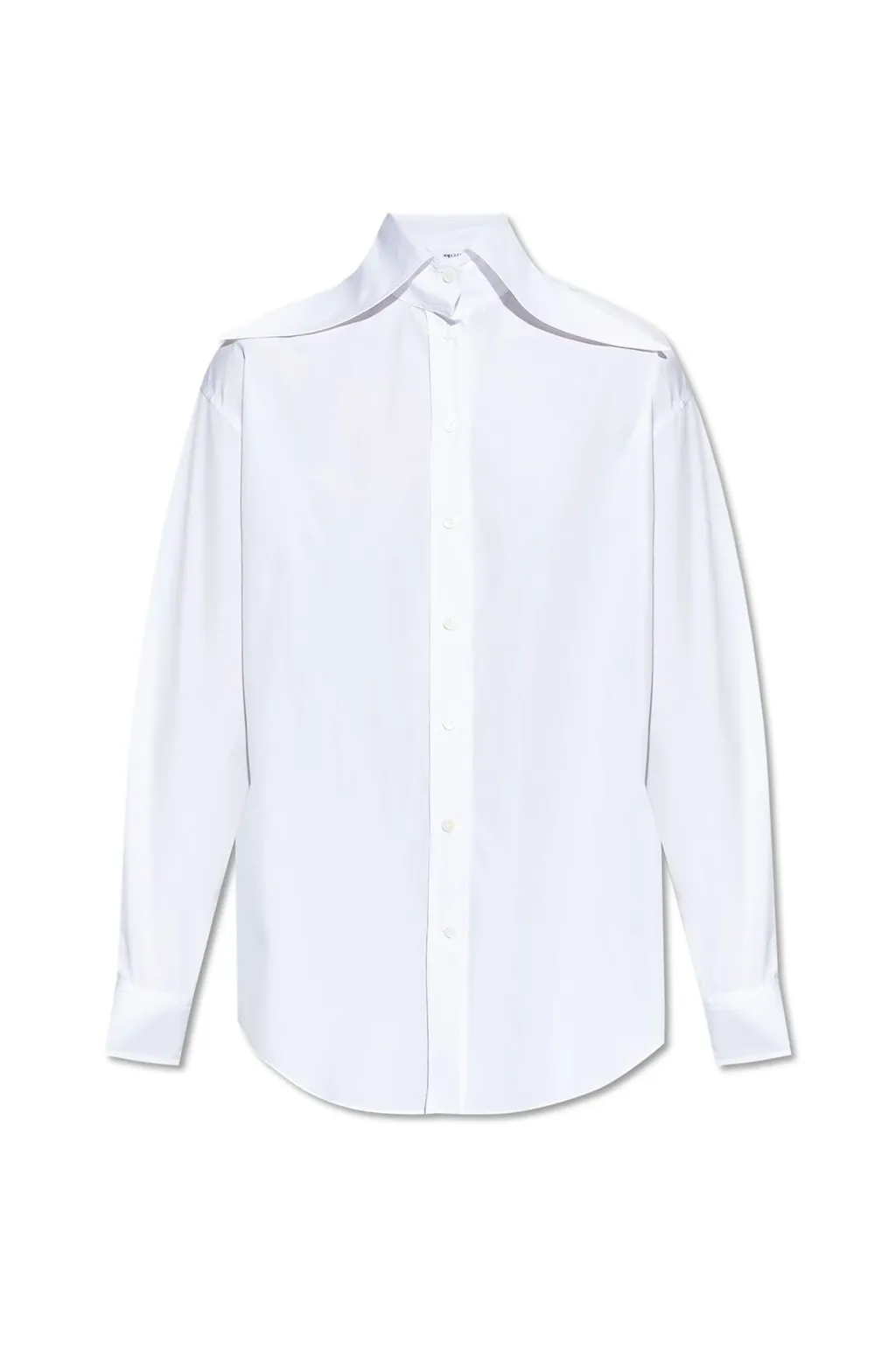 Long Sleeved Buttoned Poplin Shirt