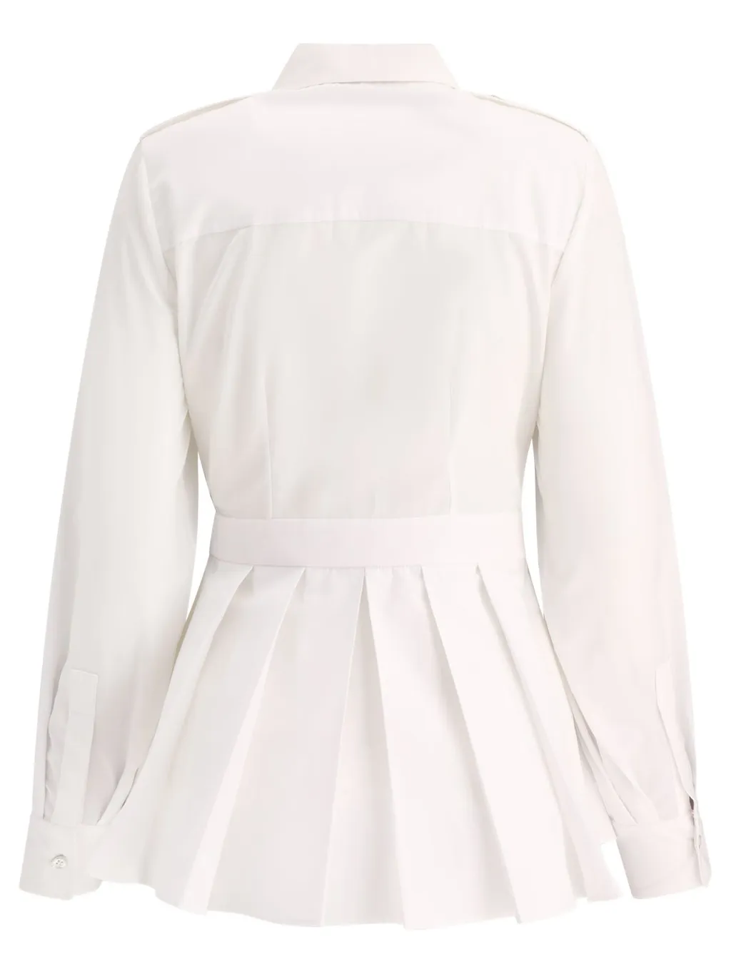 Pleated Long-Sleeved Shirt