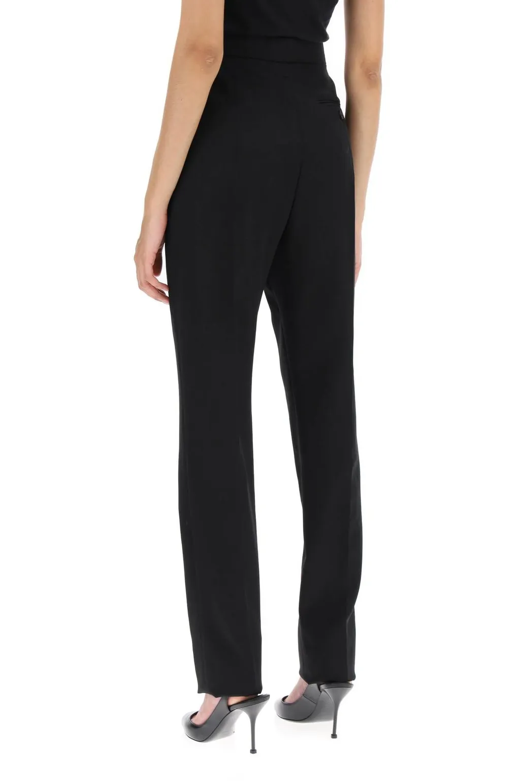 Zip-Embellished Slim-Cut Trousers