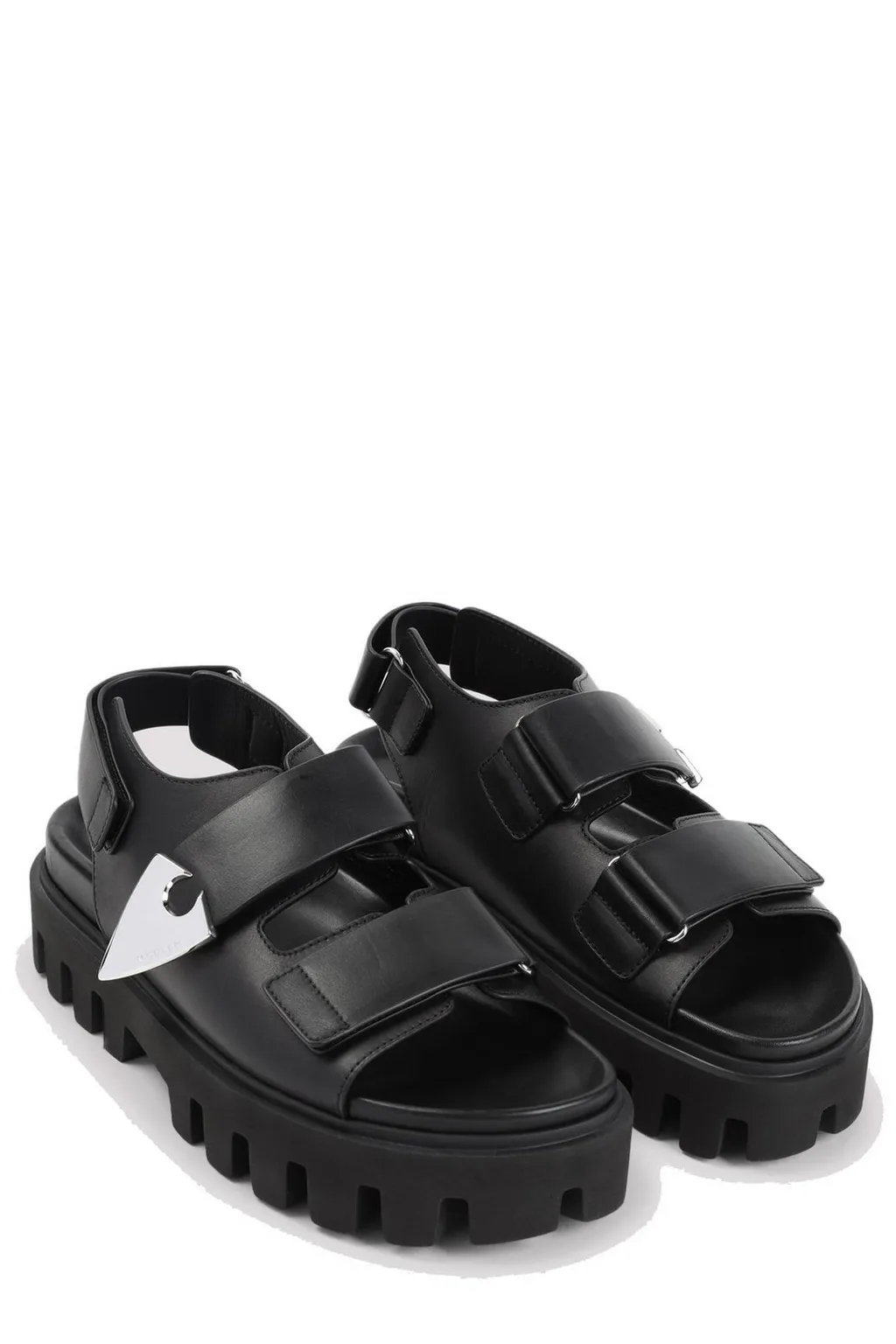 Chunky-Sole Touch Strap Sandals