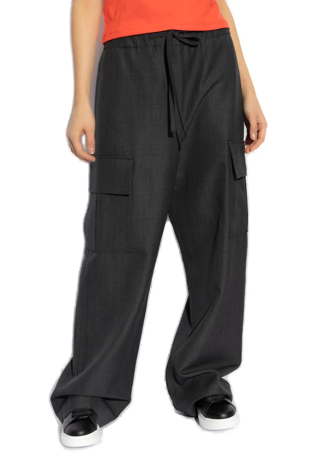 Wide-Leg Cargo Trousers