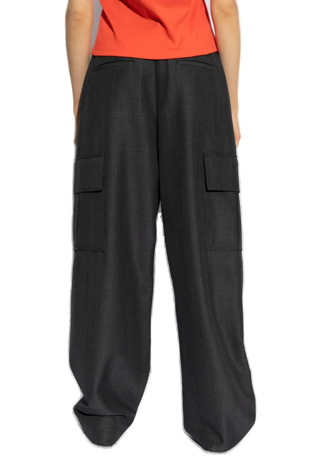 Wide-Leg Cargo Trousers