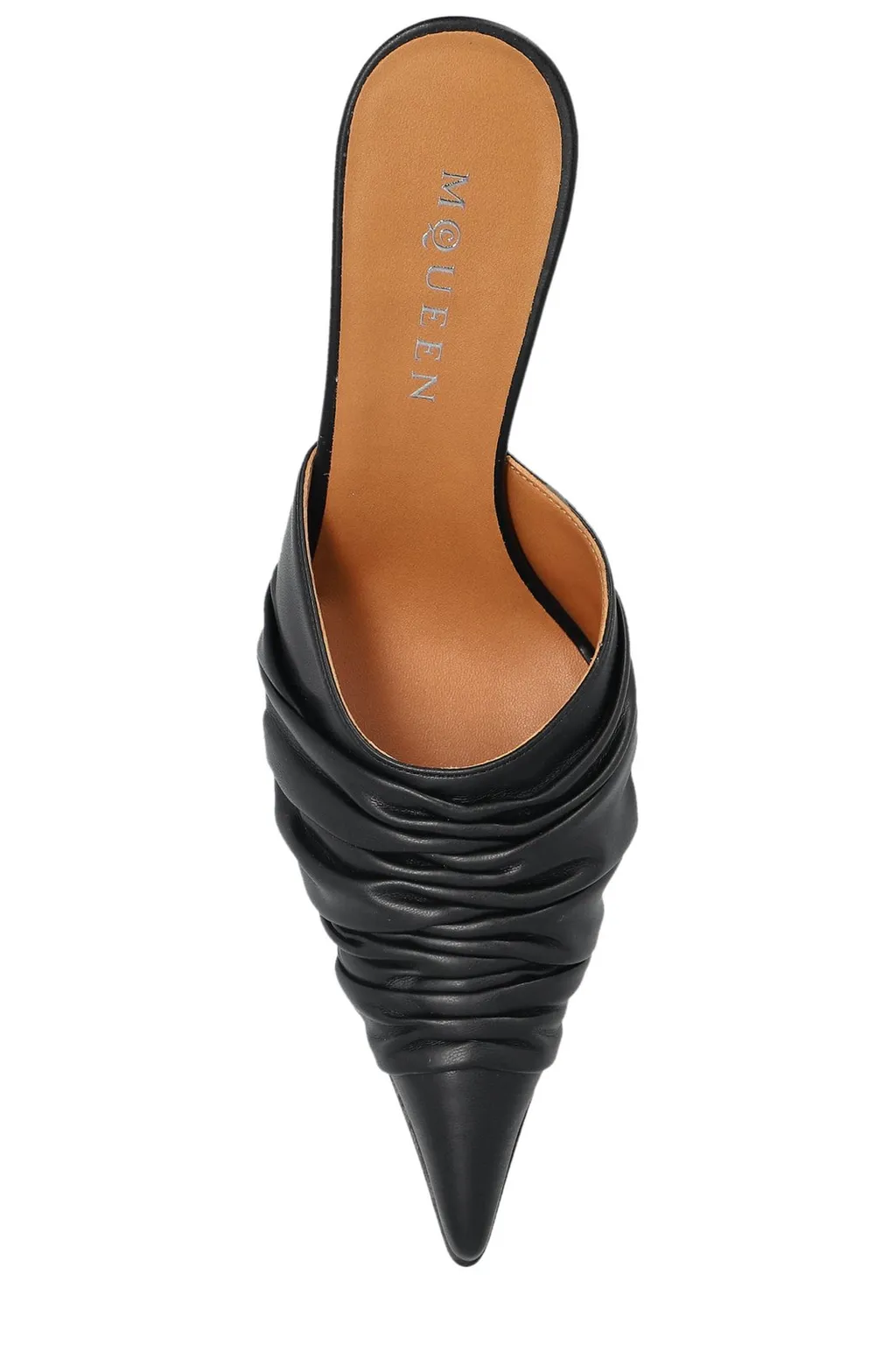 Birdee Ruched Pointed-Toe Mules