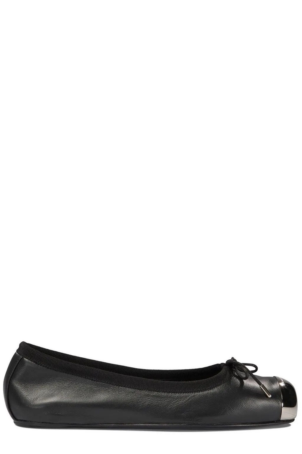 Punk Bow-Detailed Ballet Flats
