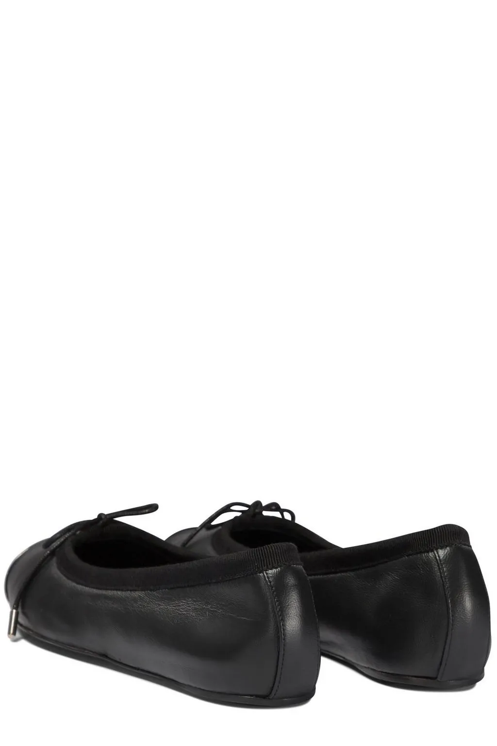 Punk Bow-Detailed Ballet Flats