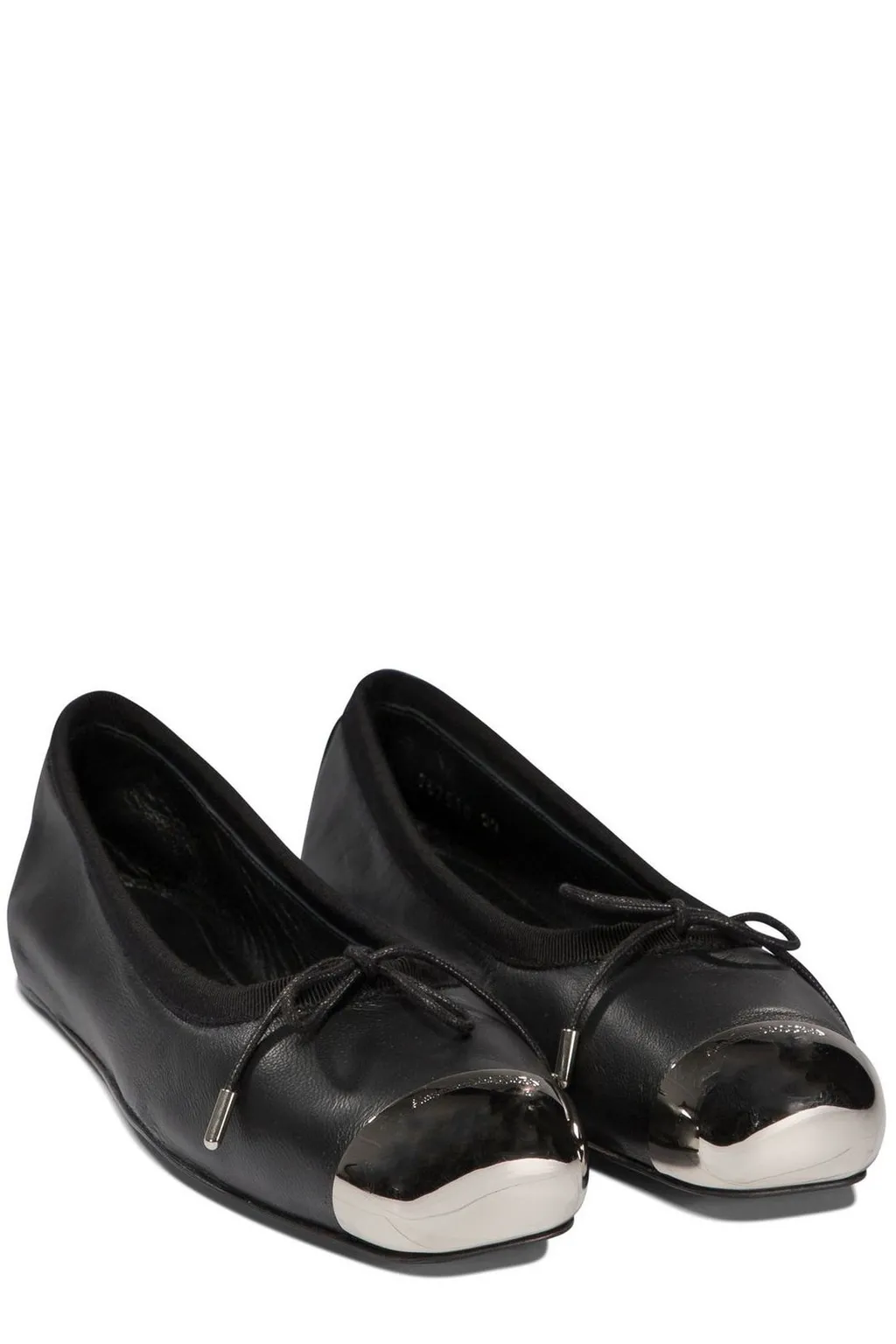 Punk Bow-Detailed Ballet Flats
