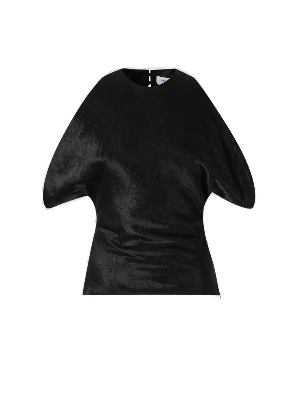 Draped Crewneck Armhole Top