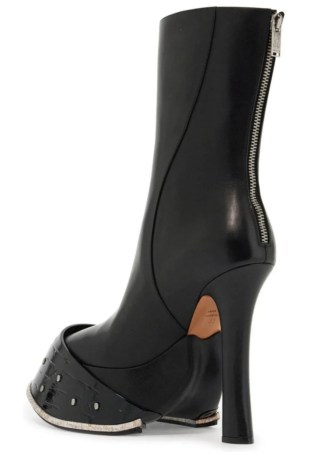 Hoof Zip-Detailed Platform Boots