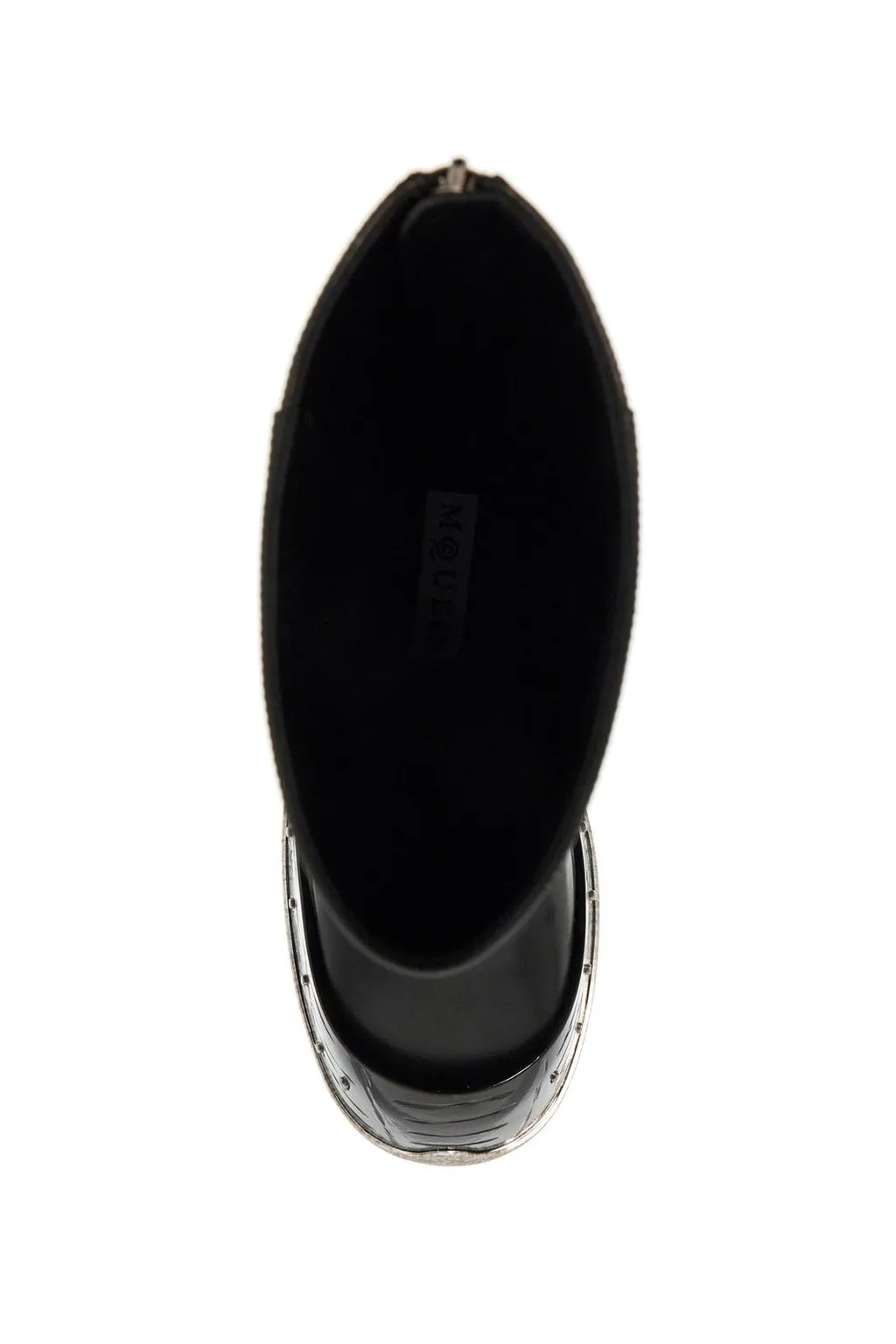 Hoof Zip-Detailed Platform Boots