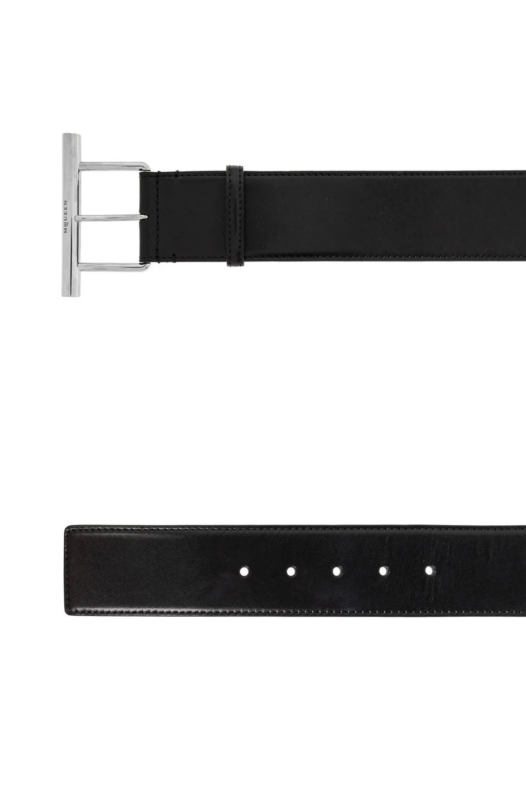 T-Bar Buckled Logo Engraved Belt
