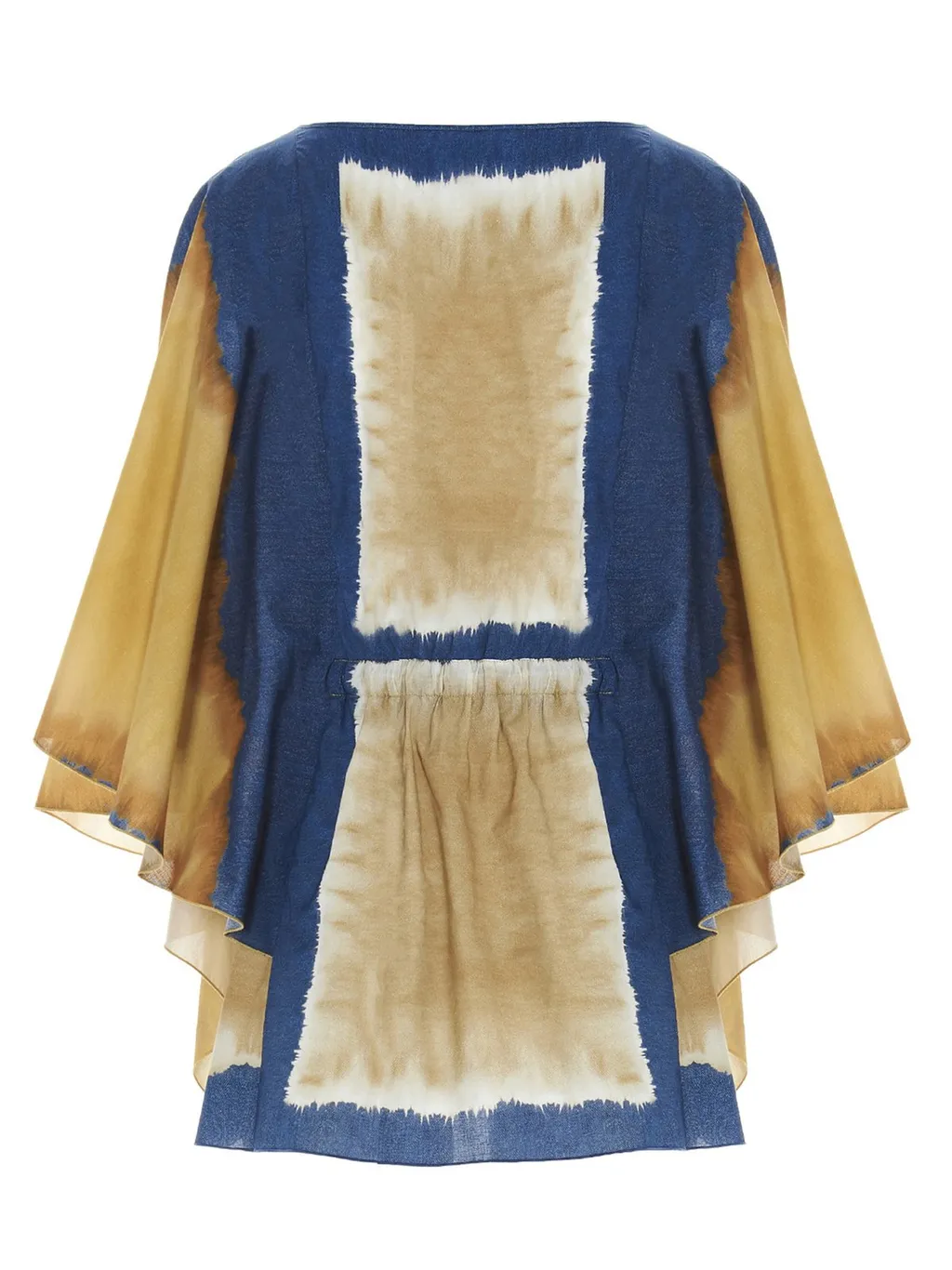 Wide Sleeve Tie-Dye Tunic Dress