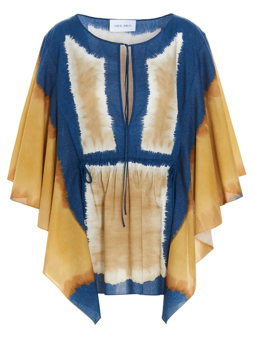 Wide Sleeve Tie-Dye Tunic Dress