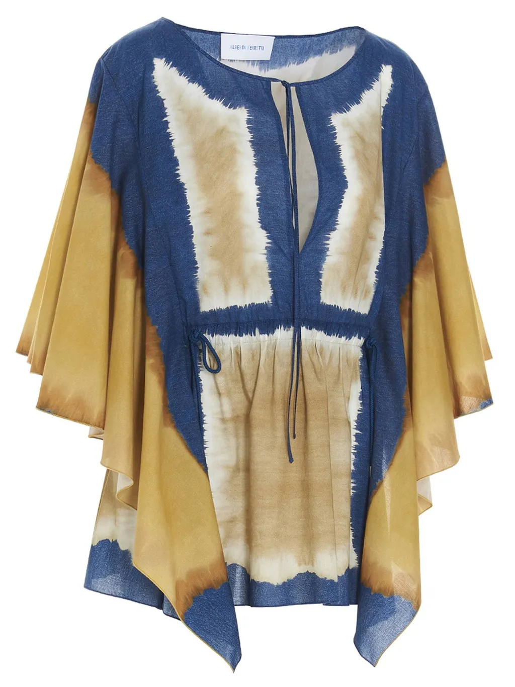 Wide Sleeve Tie-Dye Tunic Dress