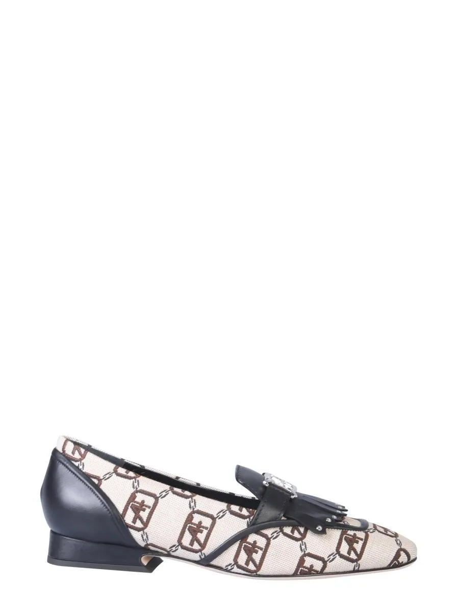 Logo Print Slip-On Loafers