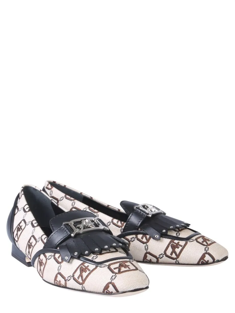 Logo Print Slip-On Loafers