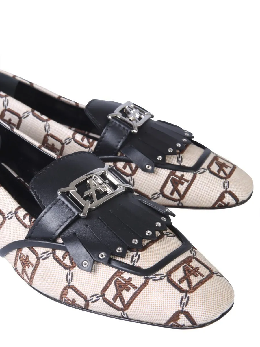 Logo Print Slip-On Loafers