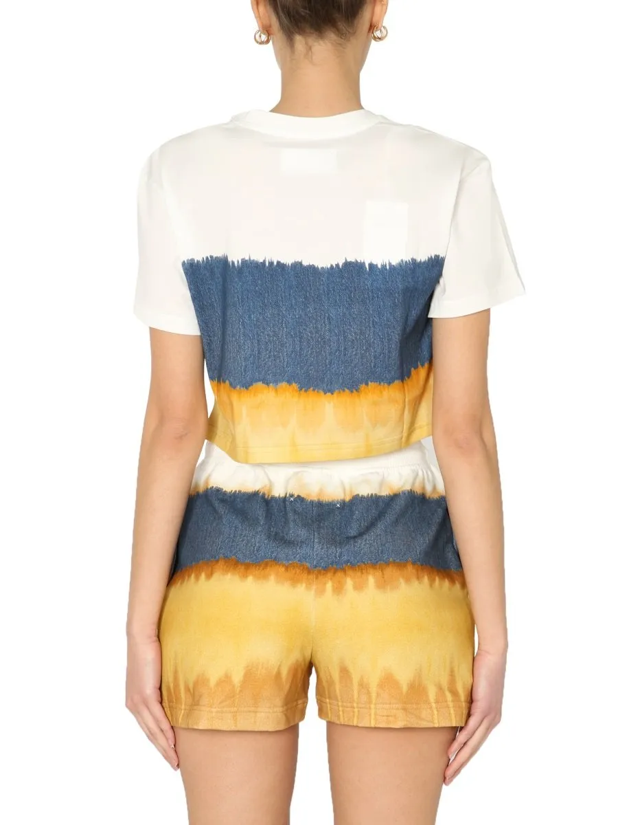 Tie Dye Print Cropped T-Shirt
