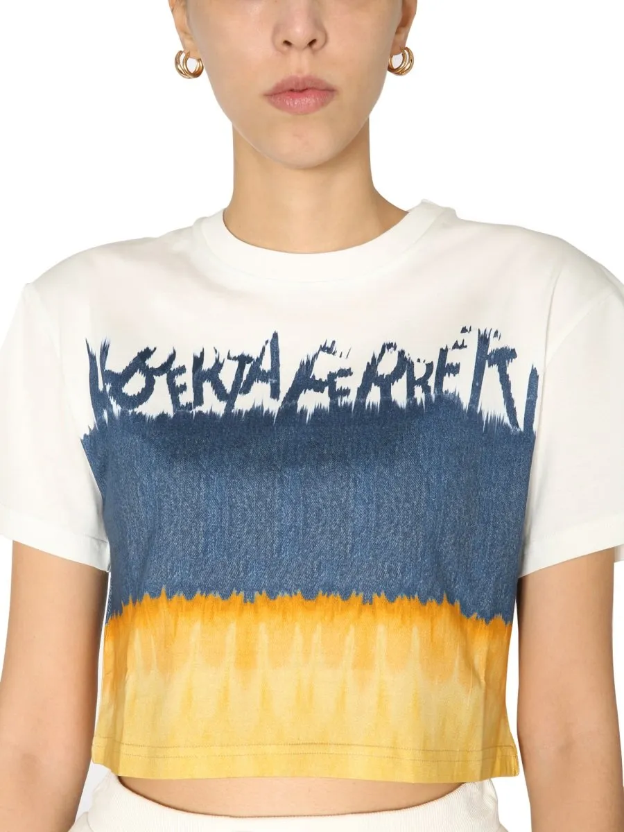 Tie Dye Print Cropped T-Shirt