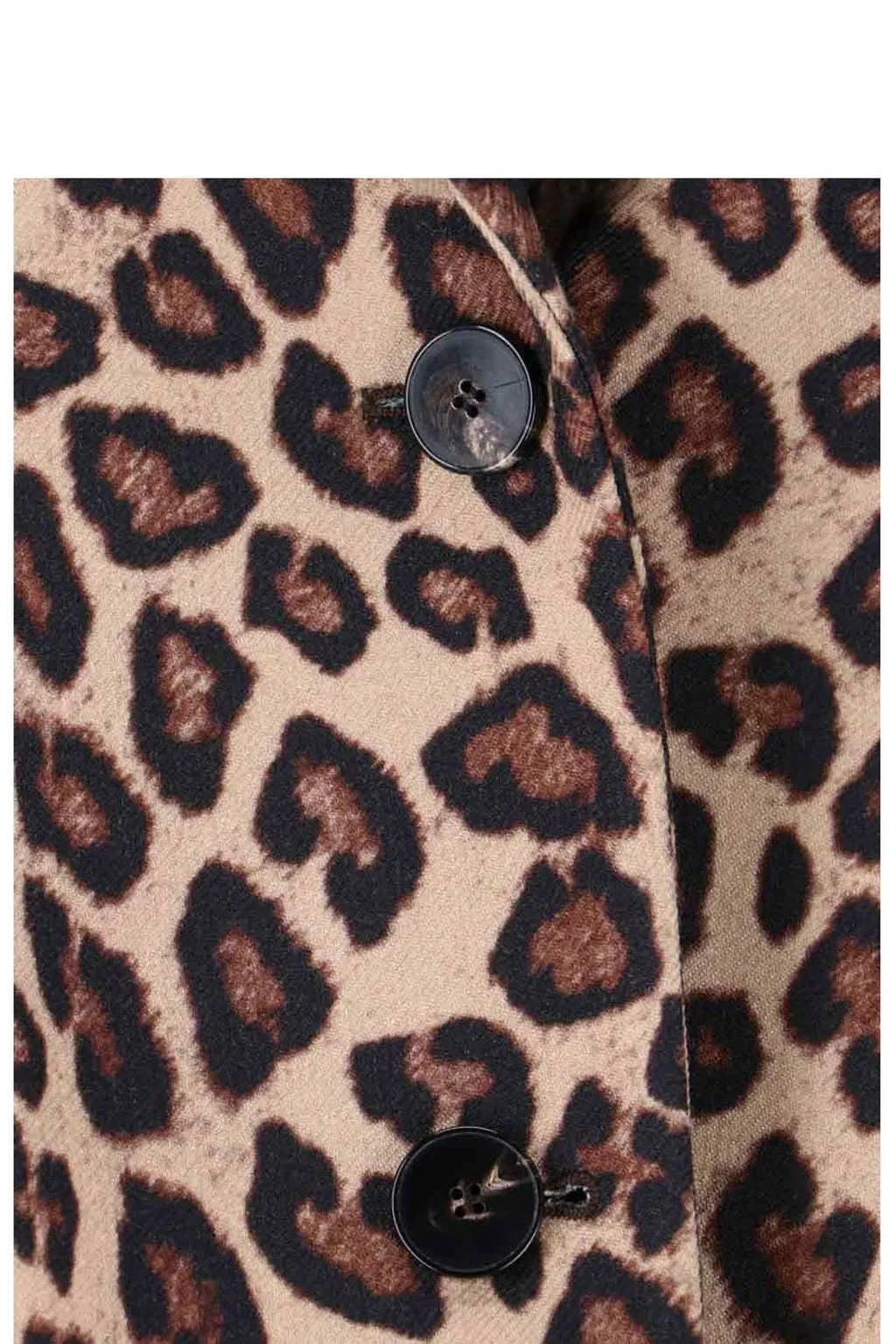 Printed Long Sleeved Single-Breasted Blazer