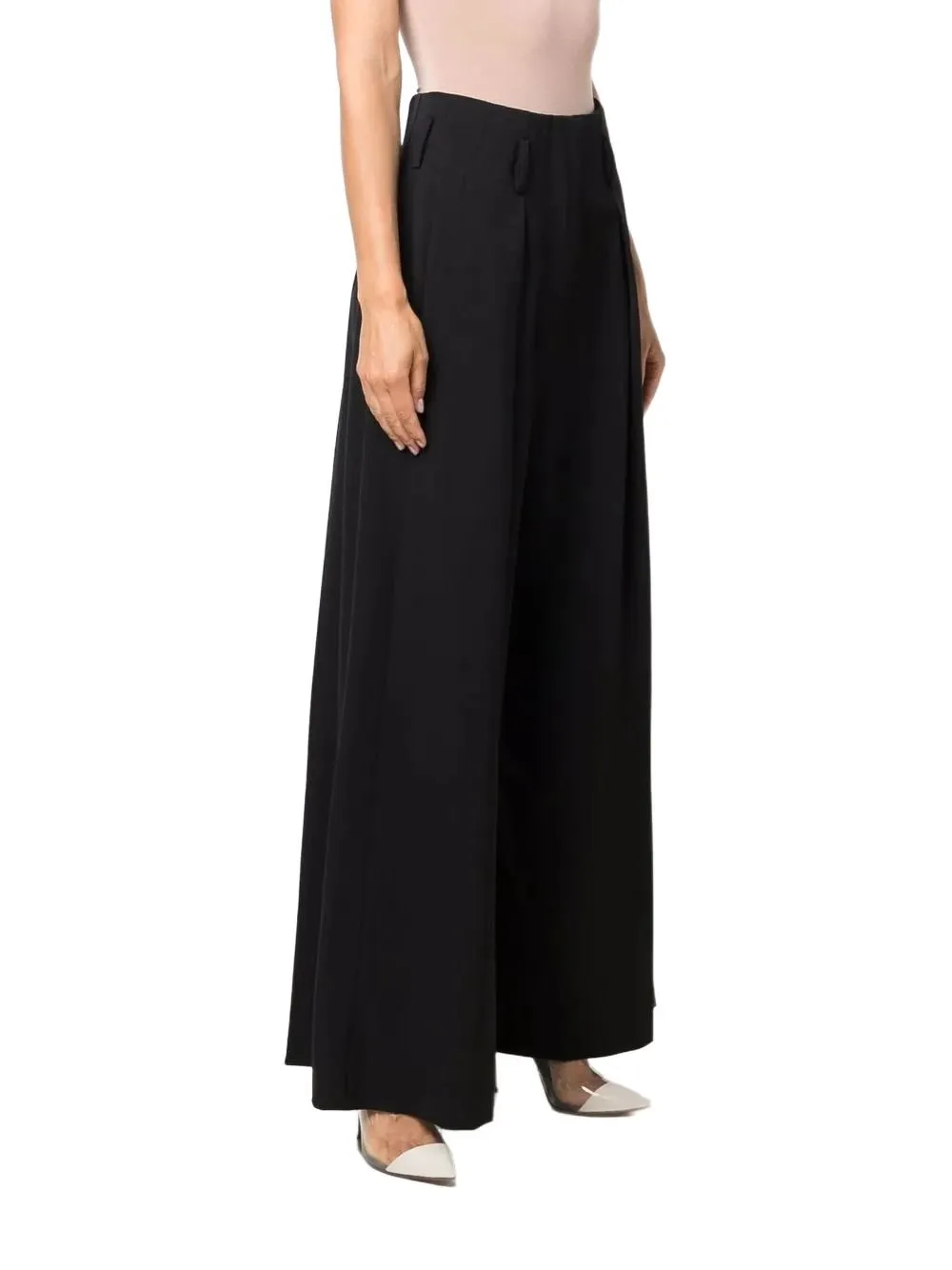 Wide-Leg Cuffed Pants
