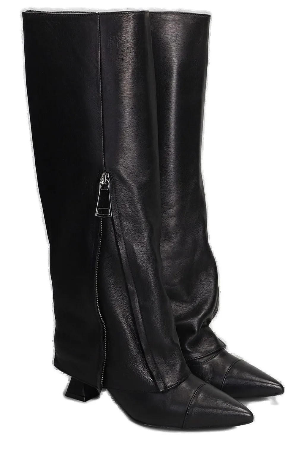 Zipped Pointed Toe Boots