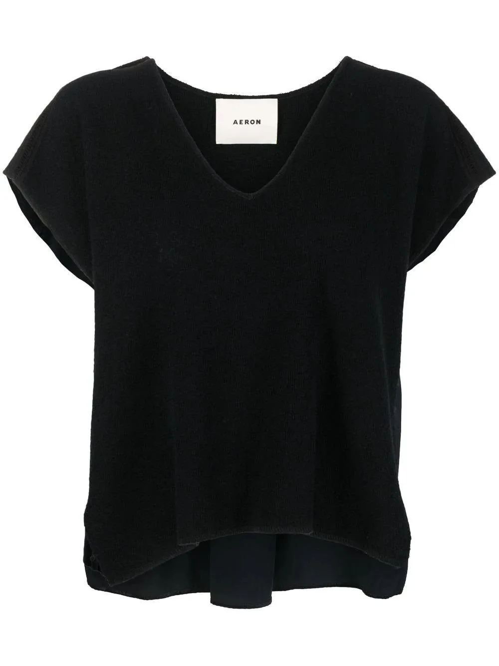 Hybrid V-Neck Knitted Top