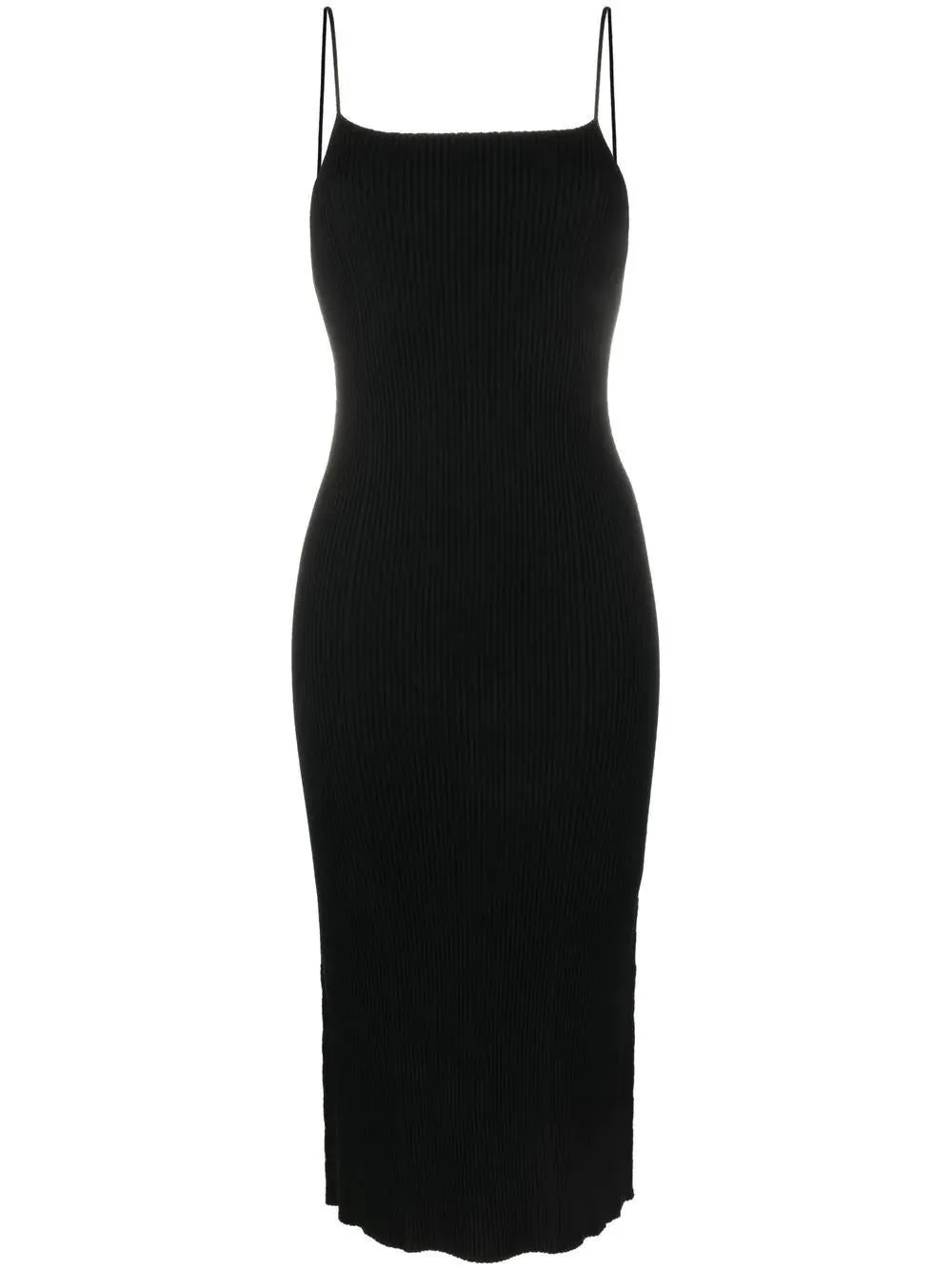 Ribbed Cami Strappy Midi Dress