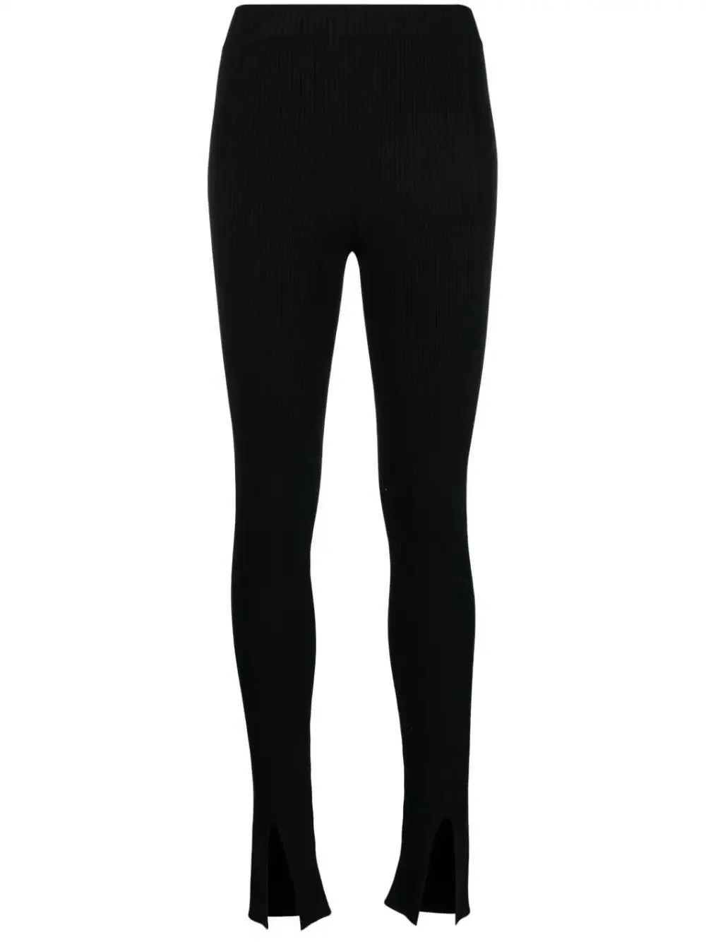 Ribbed Slit Leggings