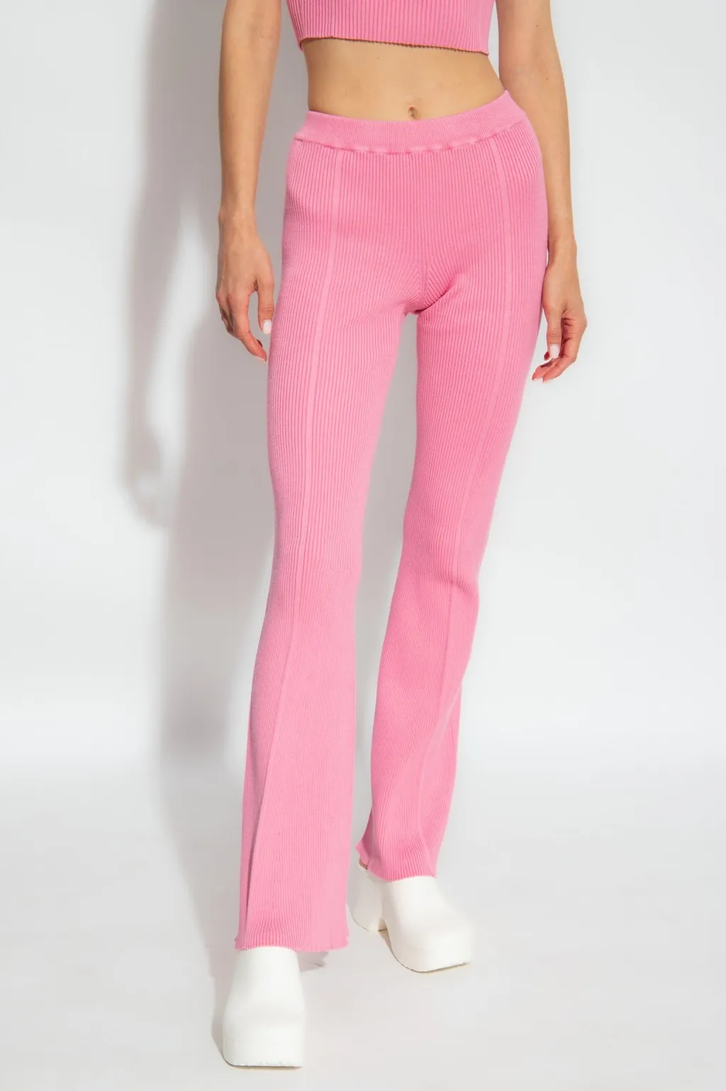 Ribbed Flare Knit Pants