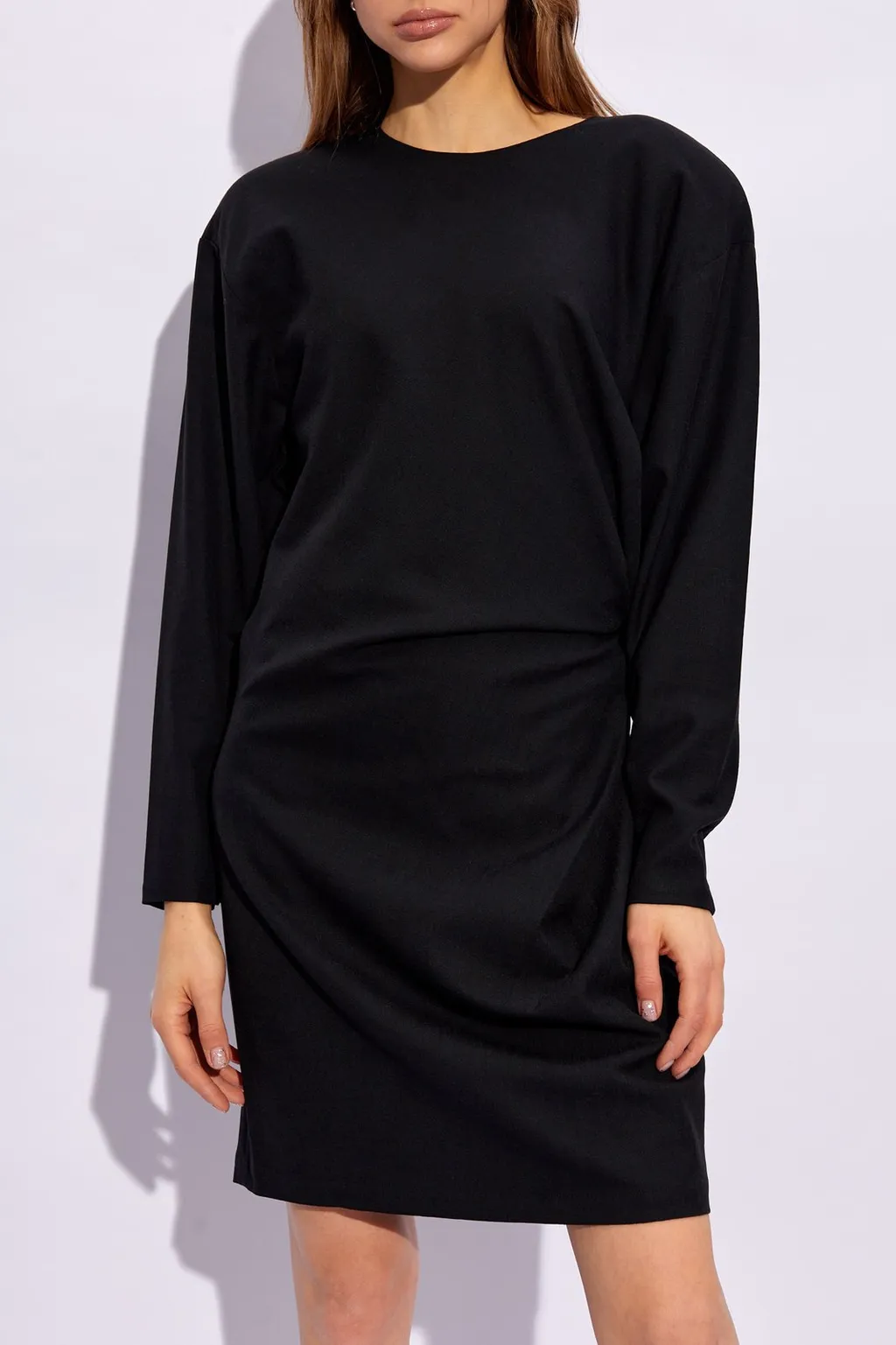 Draped Long Sleeve Dress
