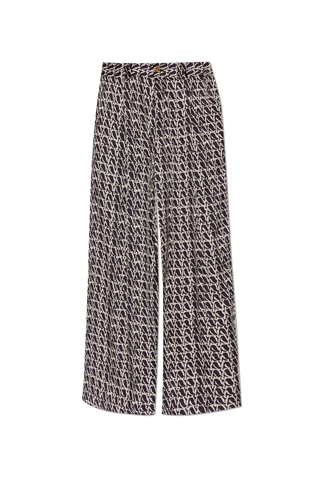 Geometric Pattern Wide-Leg Pants