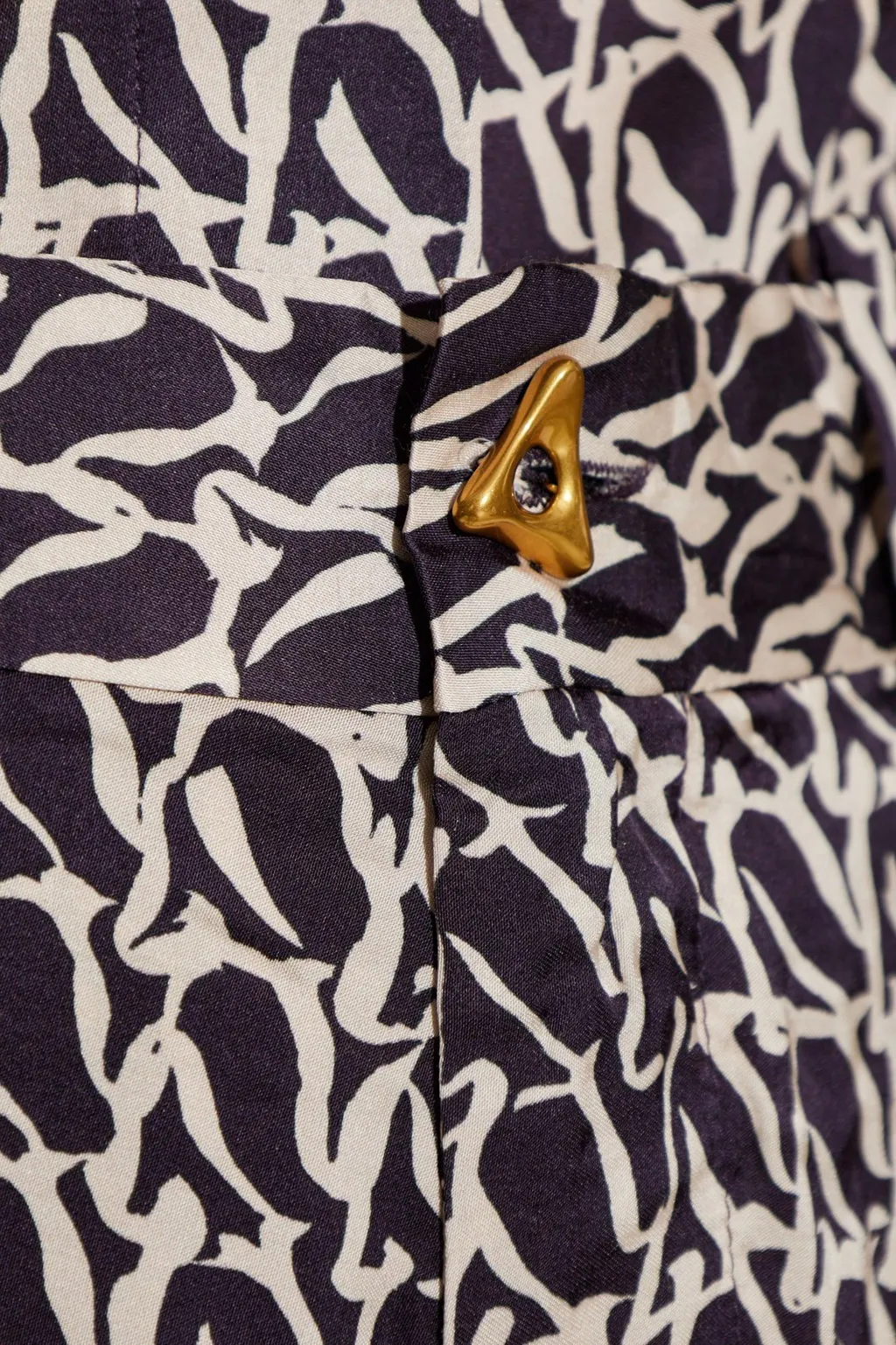 Geometric Pattern Wide-Leg Pants
