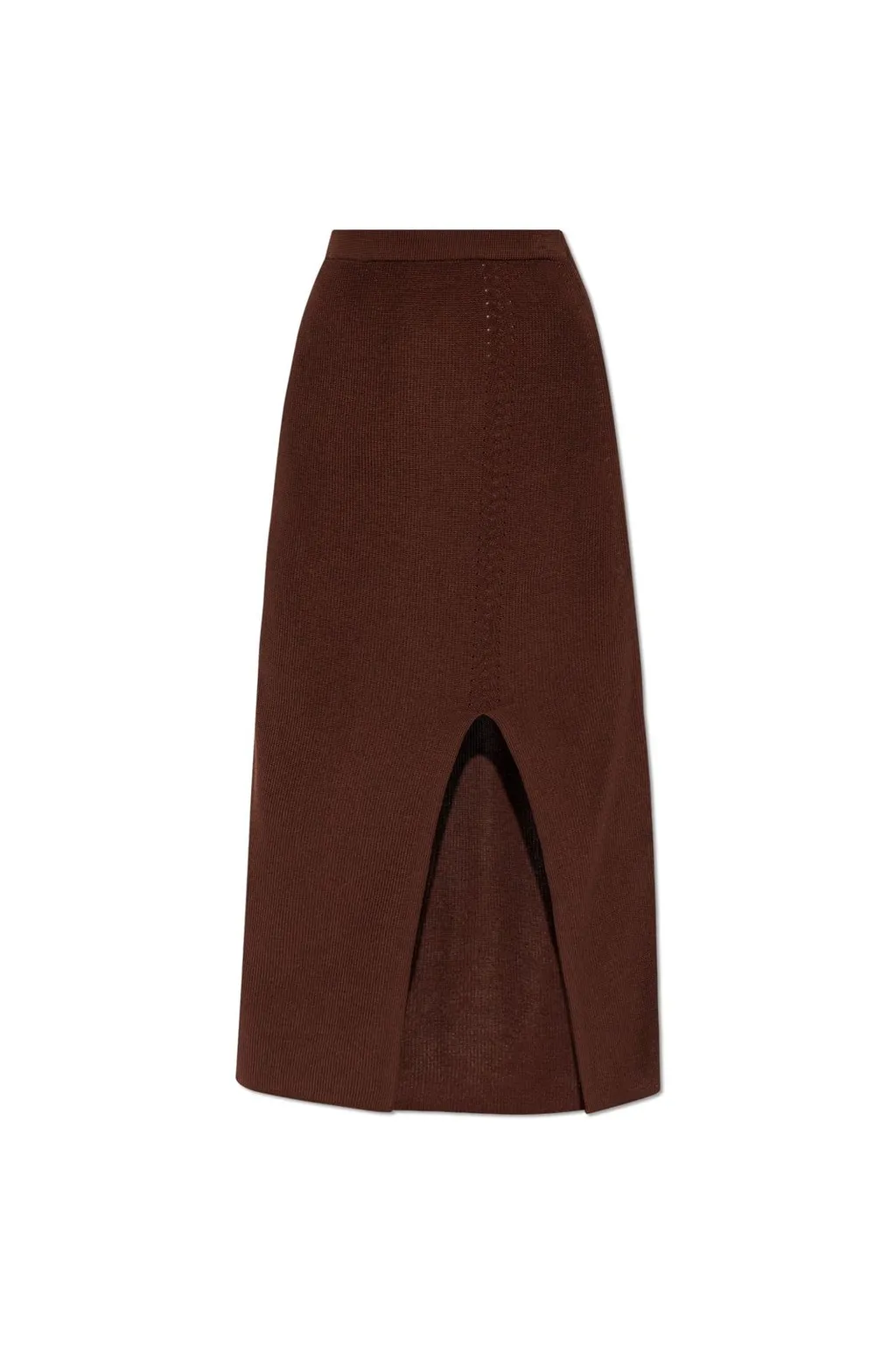 Elegant Midi Slit Skirt