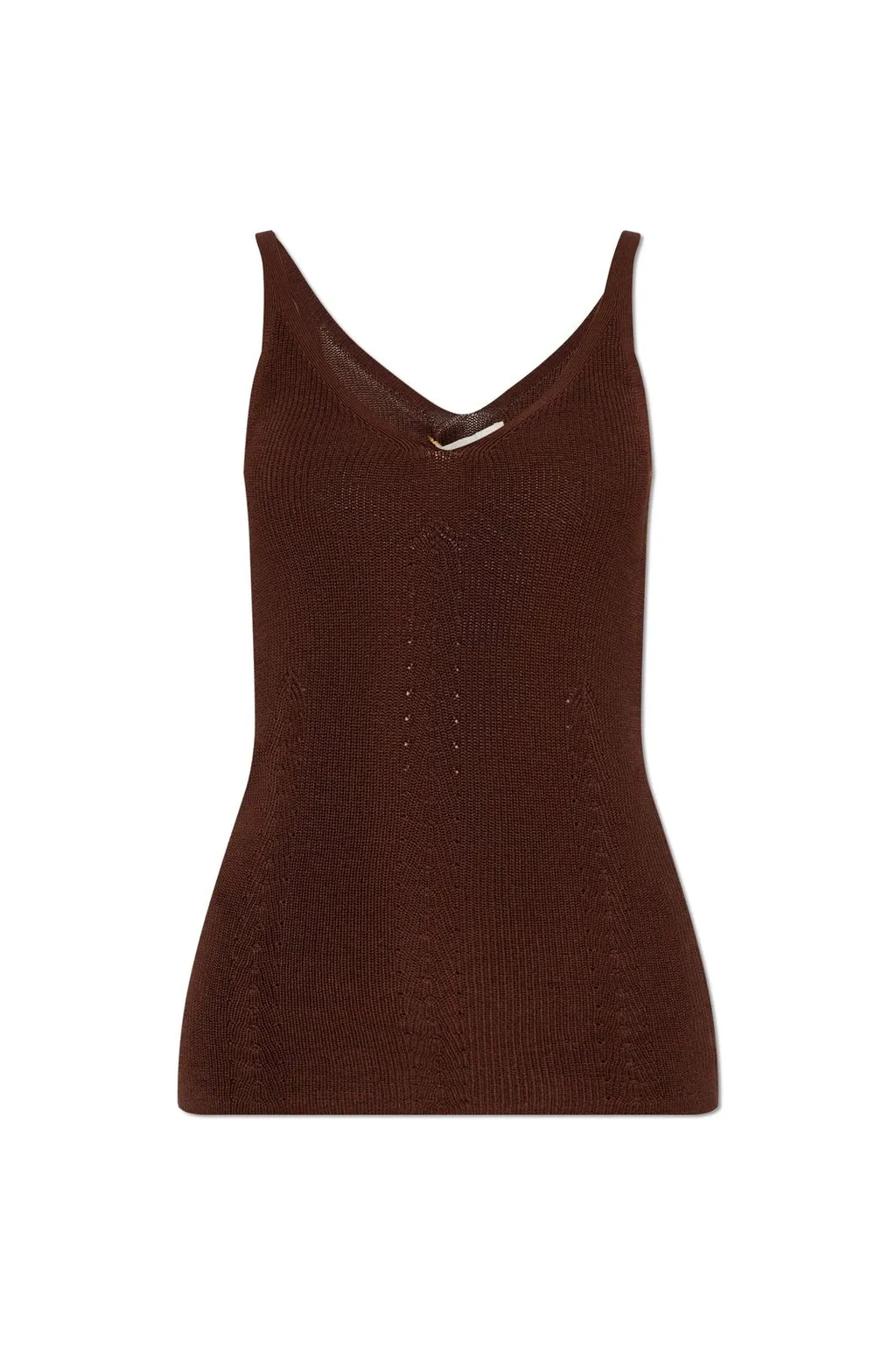 Textured Knit V-Neck Top