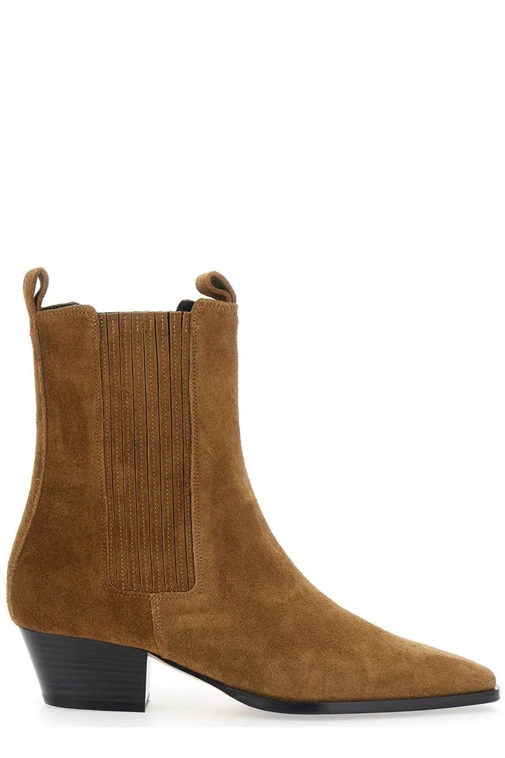 Side-Panelled Pointed-Toe Ankle Boots