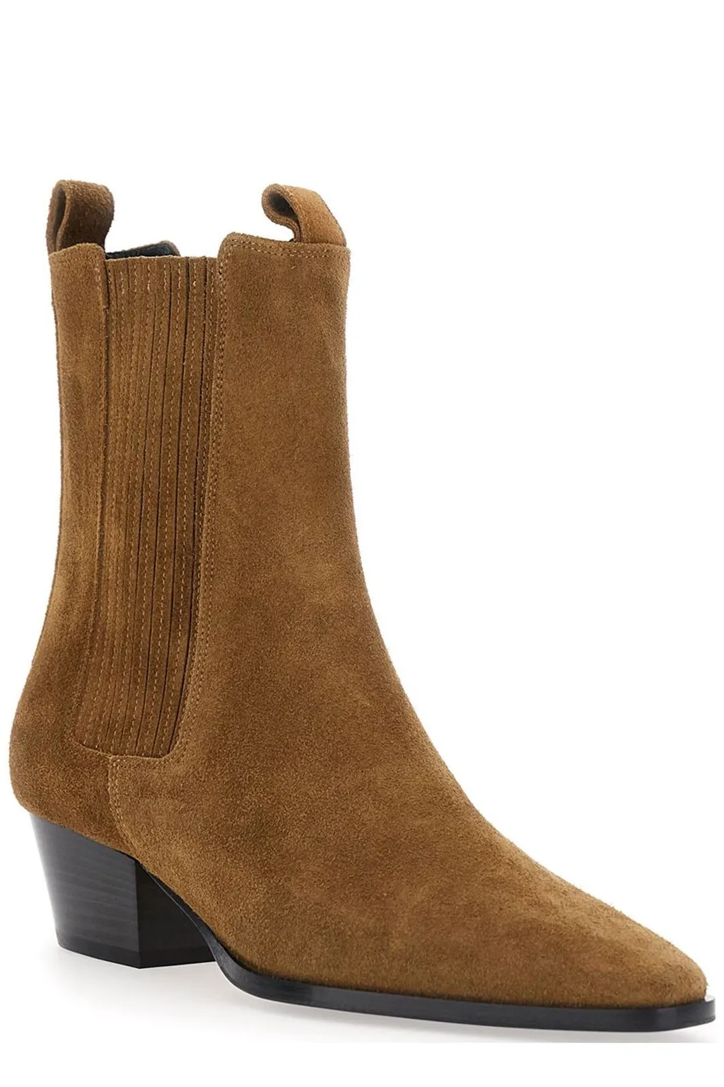Side-Panelled Pointed-Toe Ankle Boots