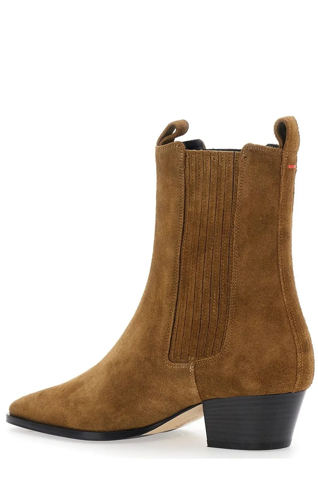 Side-Panelled Pointed-Toe Ankle Boots
